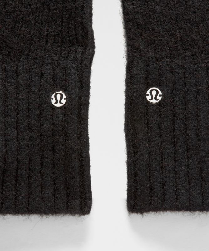 Rukavice lululemon Lululemon Alpaca Wool-Blend Mittens with String, M/L Čierna | prod20004055, 1