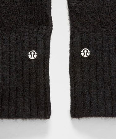 Rukavice lululemon Lululemon Alpaca Wool-Blend Mittens with String, M/L Čierna | prod20004055, 1