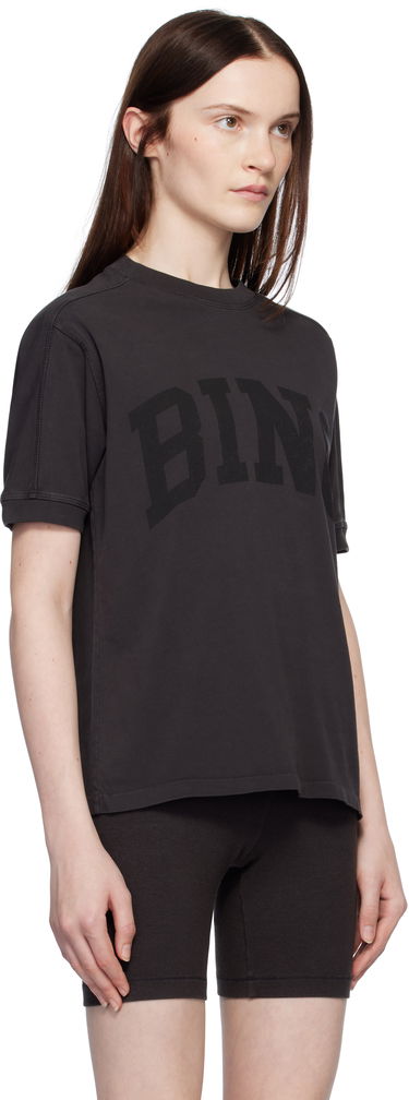 Tričko Anine Bing Jaylin T-shirt with Logo Šedá | A-08-10527-WBL25, 1