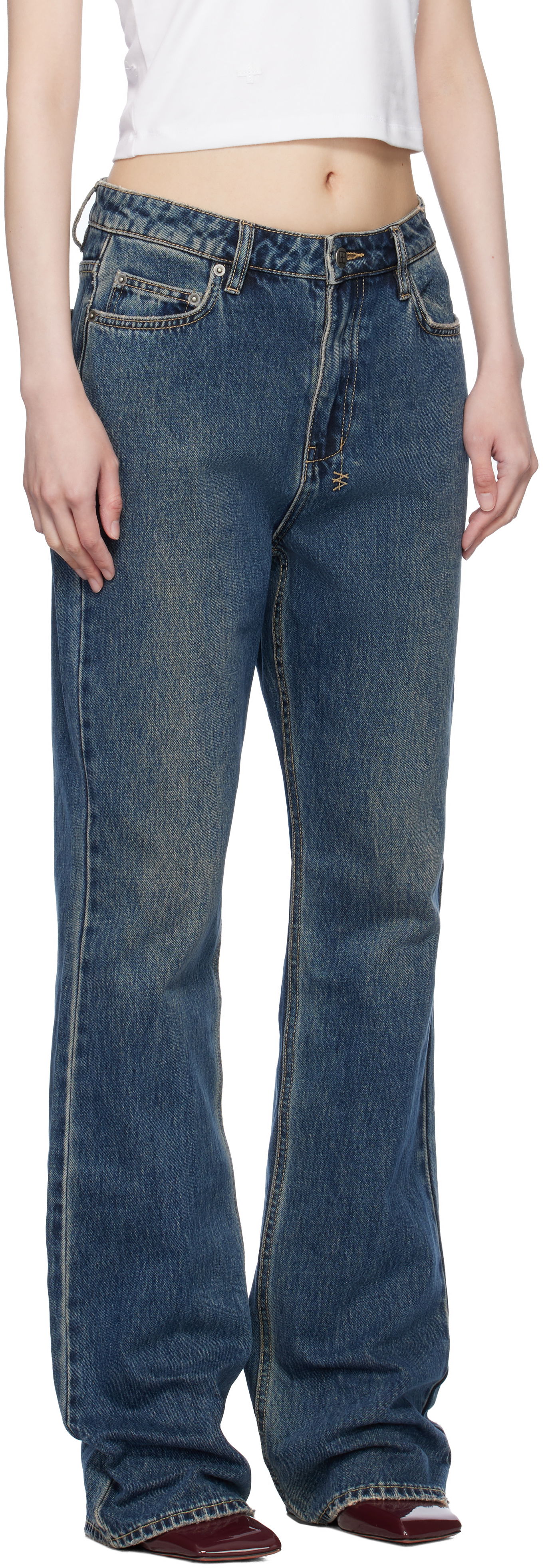 Džínsy Ksubi Ksubi Soho Slouch Sandstorm Jeans Modrá | WPS25DJ016, 1