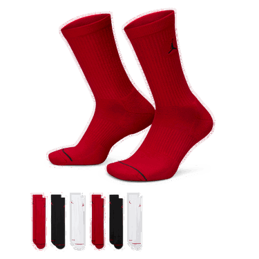 Ponožky Jordan Jordan Everyday Cushioned Crew Socks (6 Pairs) Červená | HV6228-900, 0