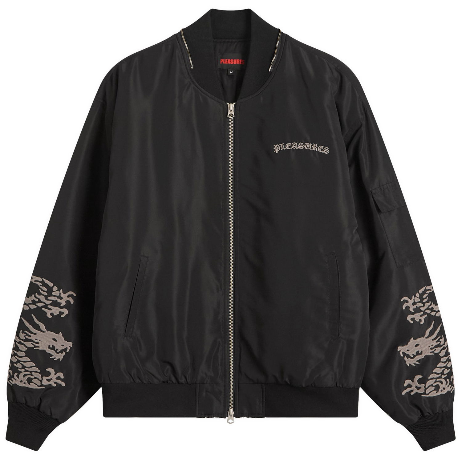 Bomber bunda Pleasures Pleasures Dragon Bomber Jacket Čierna | P25SP003-BLK, 0