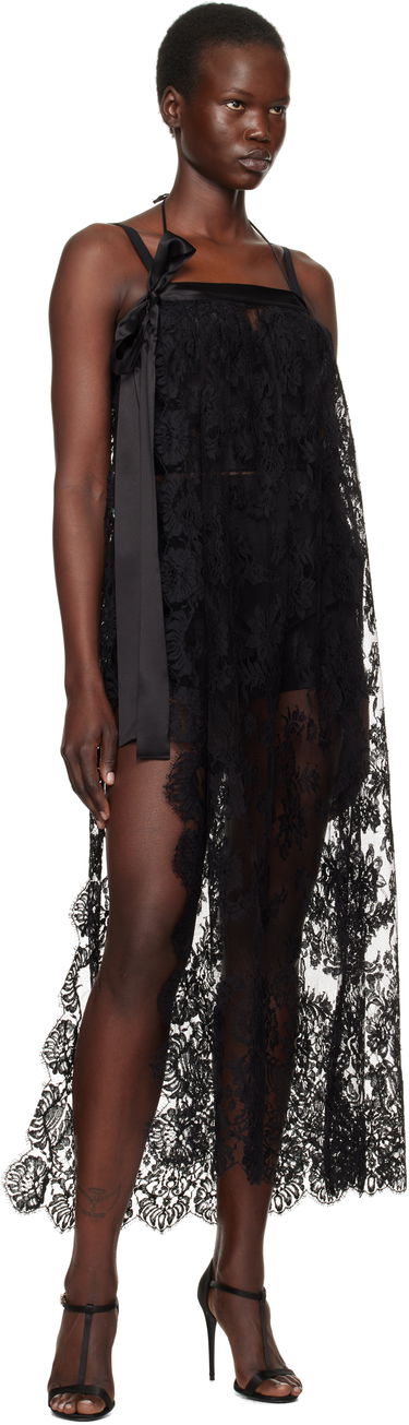 Šaty Dolce & Gabbana Dolce&Gabbana Chantilly Lace Midi Dress Čierna | F6JRQT ILMA8, 4