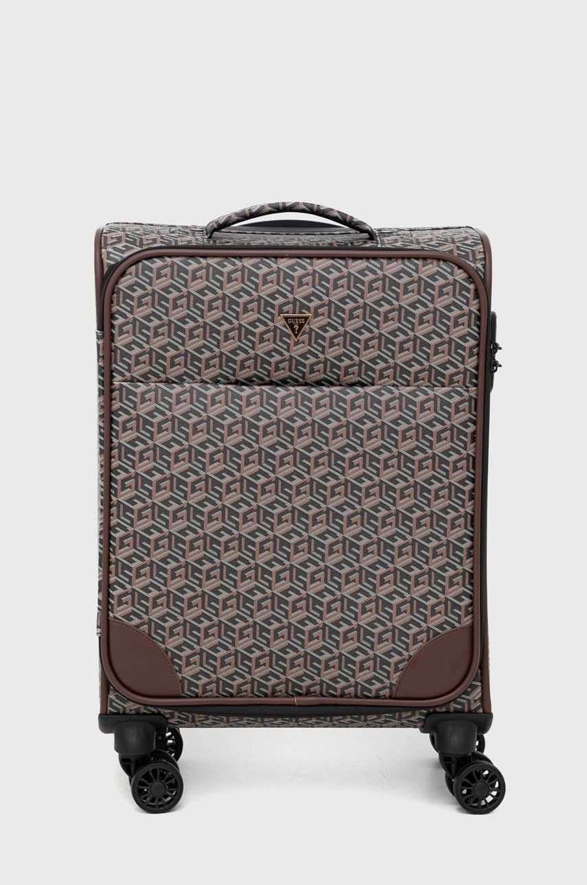 Kufor GUESS Carry-On Suitcase with Allover Logo Print Hnedá | TMEDER.P3142, 0