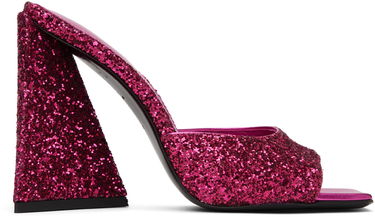 Starostlivosť o obuv The Attico Attico Devon Glitter Mules Ružová | 227WS000 G001, 0