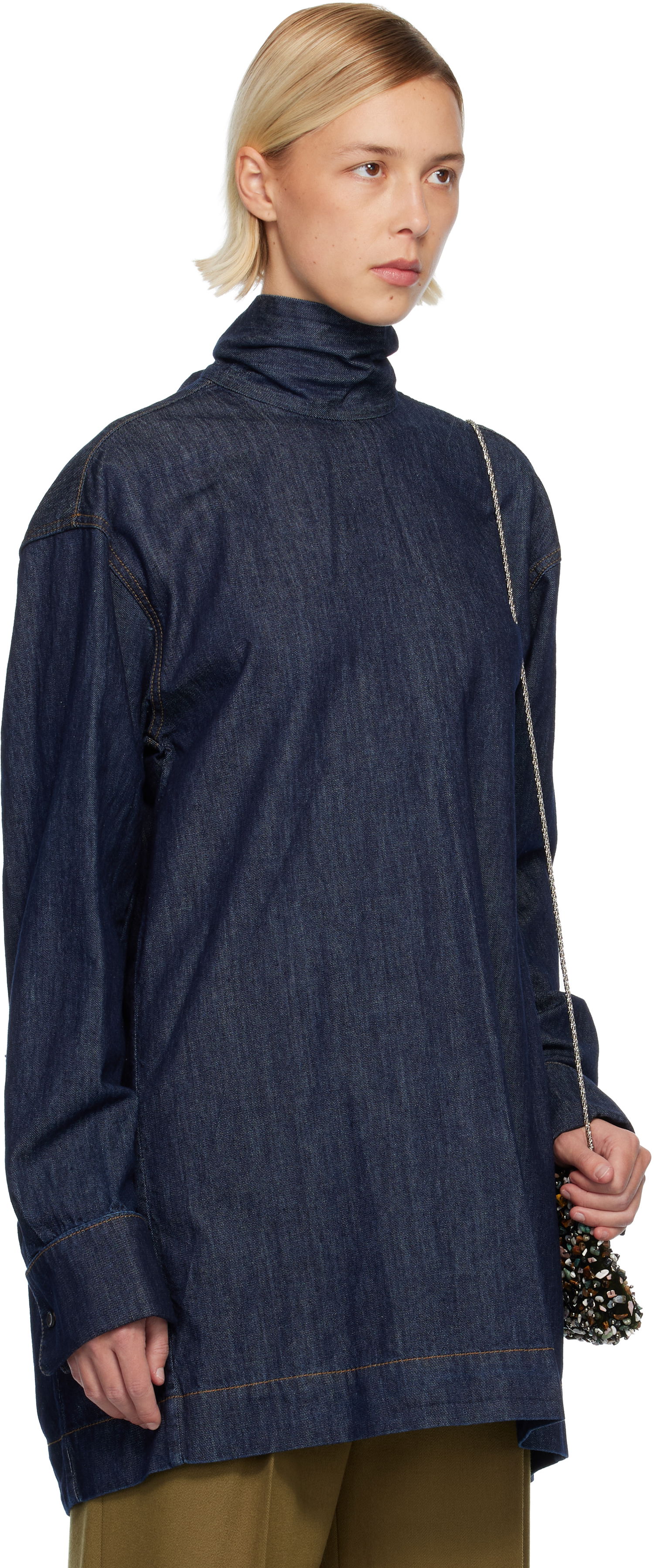 Košeľa Dries Van Noten Loose-Fit Denim Shirt Navy | 252-010787-2382, 1