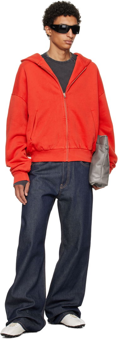 Mikina Entire Studios Entire Studios Thermal Zip-Up Hoodie Červená | ES2488CH, 3