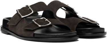 Starostlivosť o obuv Aeyde Aeyde Meena Suede Double Buckle Slides Hnedá | A11-FS-FOXR08FL174-SS25-953-022, 3