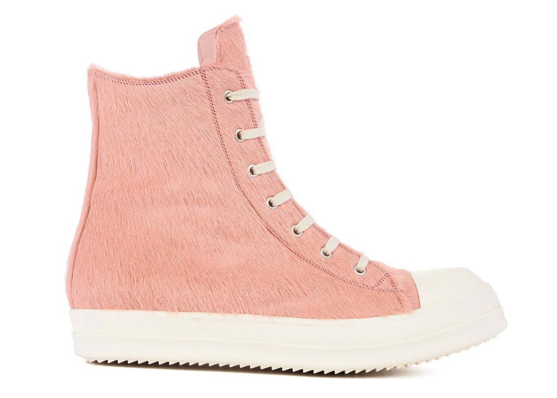 Tenisky a topánky Rick Owens Strobe High Pony Hair Dusty Pink Ružová | RR02B2890LHL-8311, 0