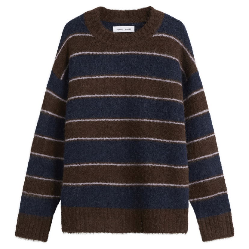 Sveter Samsoe Samsoe Sajeanne Hairy Knit Sweater Stripe Rôznofarebný | F25300007-CLR002397