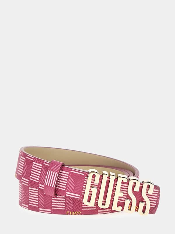 Opasok GUESS Geometric-Design Vikky Belt Ružová | BW9115P4225, 0