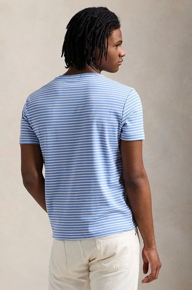 Tričko Polo by Ralph Lauren Striped Cotton T-Shirt Modrá | 710961128, 1