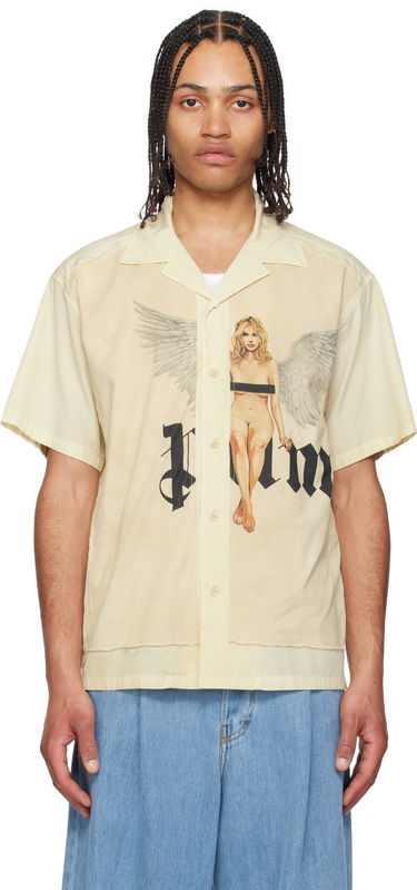 Košeľa Palm Angels Palm Angels Pin Up Bowling Shirt Žltá | PMGG008S25FAB0010310, 0