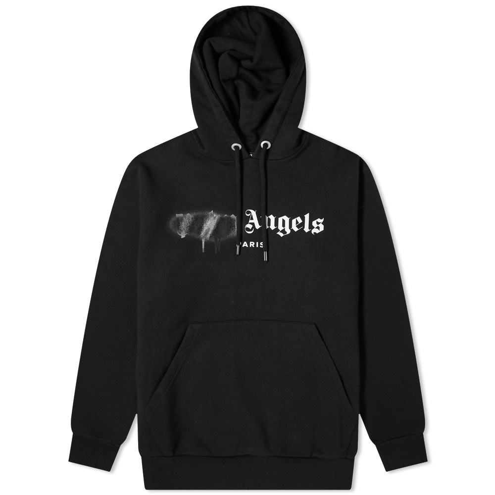 Mikina Palm Angels Sprayed Paris Logo Popover Hoodie Čierna | PMBB003S21FLE0021010, 0