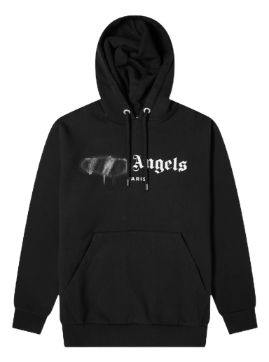Mikina Palm Angels Sprayed Paris Logo Popover Hoodie Čierna | PMBB003S21FLE0021010