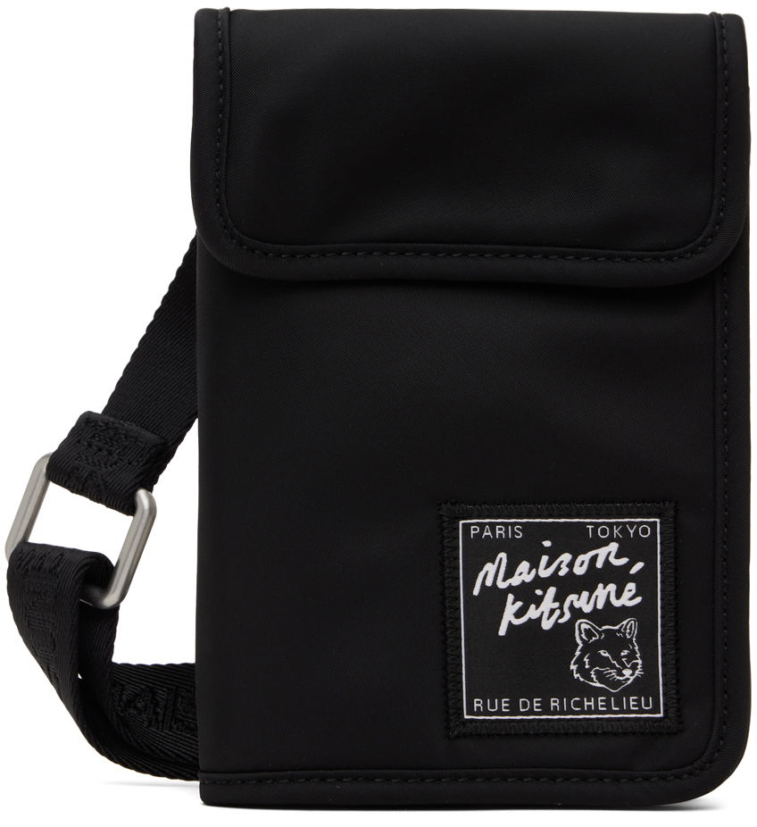 Peňaženka MAISON KITSUNÉ Maison Kitsuné 'The Traveller' Neck Pouch Čierna | MM05362WQ1001P199, 0