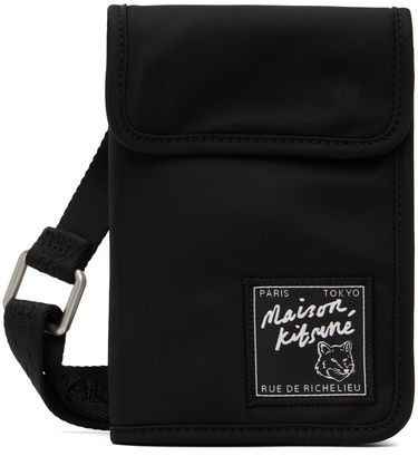 Peňaženka MAISON KITSUNÉ Maison Kitsuné 'The Traveller' Neck Pouch Čierna | MM05362WQ1001P199, 0