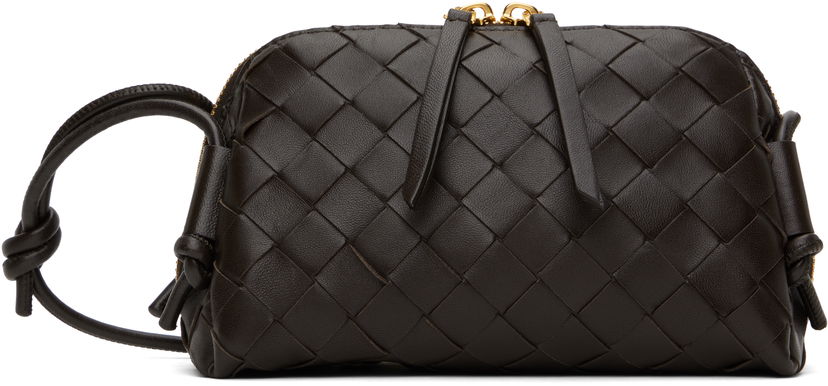 Taška cez rameno Bottega Veneta Intrecciato Leather Shoulder Bag Čierna | 794258 VCPP1