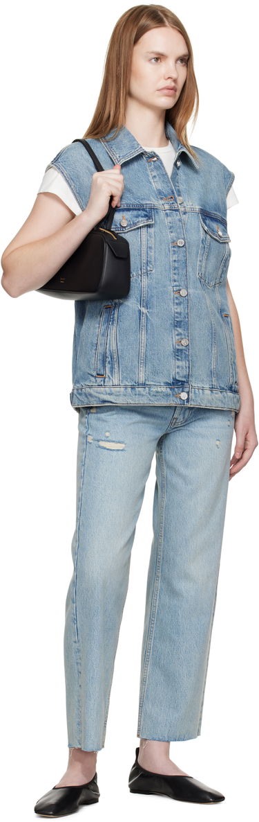 Vesta Anine Bing ANINE BING Rory Denim Vest Modrá | A-01-10857-WHD37, 3
