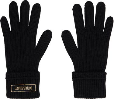 Rukavice Burberry Burberry Wool Gloves with Logo Patch Čierna | 8114593, 0