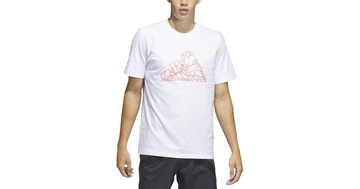 Tričko adidas Originals Pass Rock Basketball Graphic Tee Biela | ic1858, 1