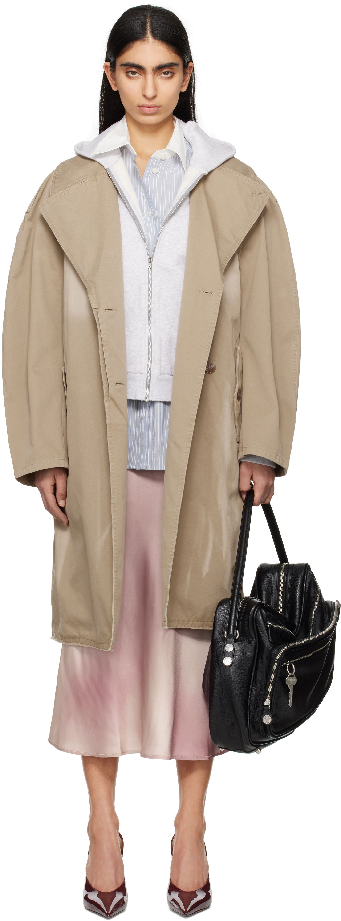 Trenčkot Acne Studios Acne Studios Belted Trench Coat Béžová | A90630-, 0
