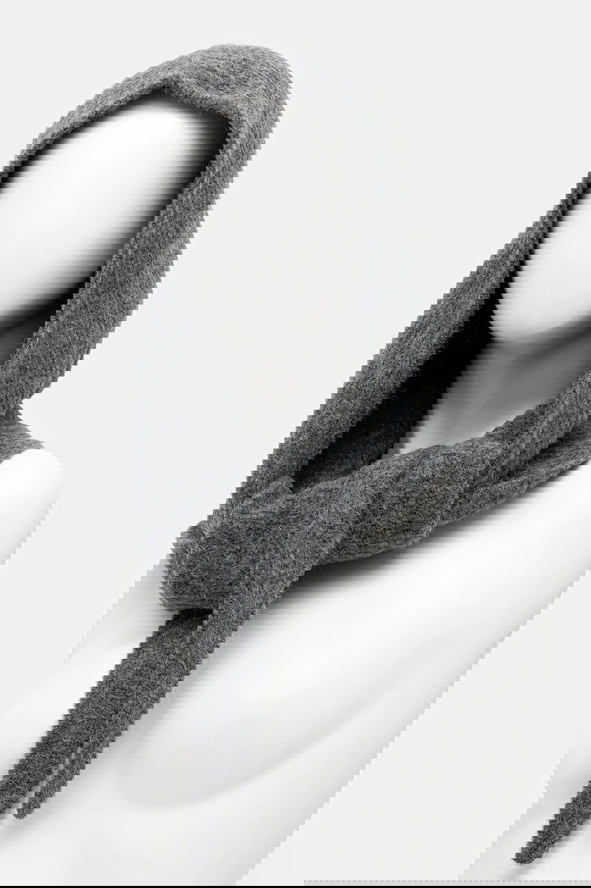 Klobúk GANNI Soft Wool Balaclava Šedá | A6475, 1