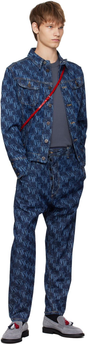 Džínsy Vivienne Westwood Vivienne Westwood Drunken Patterned Jeans Modrá | 3902000X-W014I-AAA-, 3