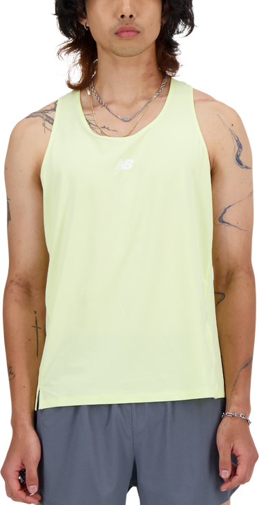 Tielko New Balance Athletics Racing Singlet Biela | mt41290-llt, 0