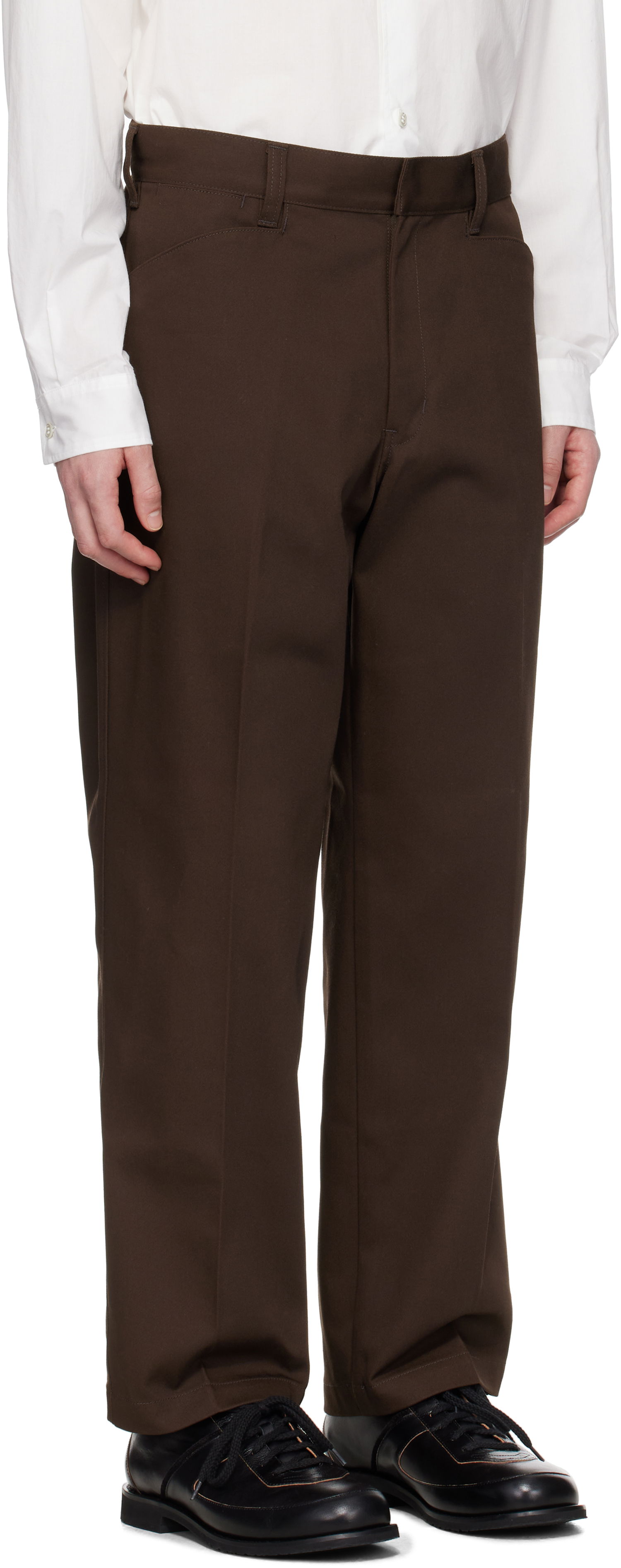 Nohavice Neighborhood Neighborhood WP Wide Trousers Hnedá | 251SPNH-PTM01, 1