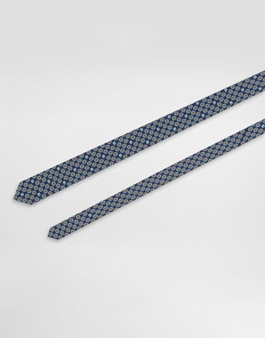 Doplnky Dolce & Gabbana Dolce & Gabbana Martini Jacquard Micro-design Logo Tie Navy | GT149EG0WU1X0800, 2