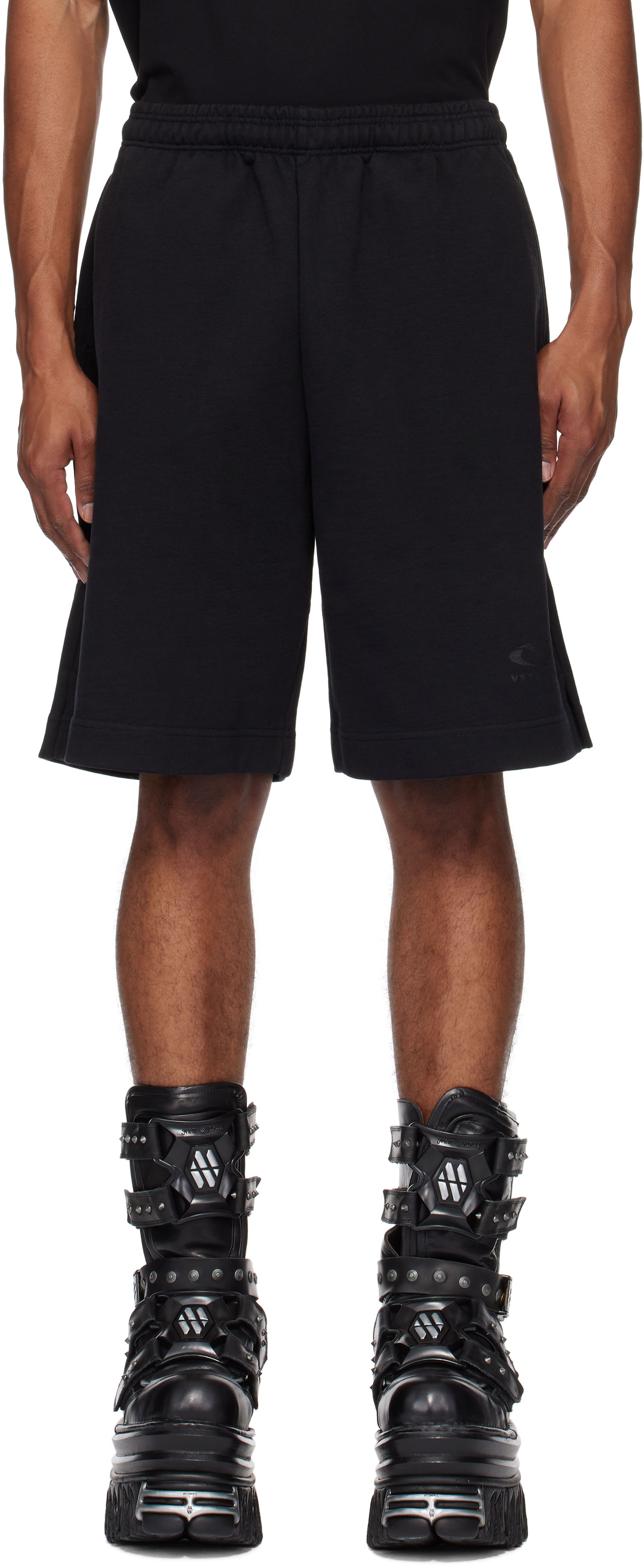 Šortky VETEMENTS Oval Logo Shorts Čierna | UA66SS600BB, 0