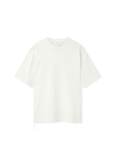 Tričko AXEL ARIGATO Men's Relaxed Fit T-Shirt with Drawstring Hem Biela | A3443001, 1