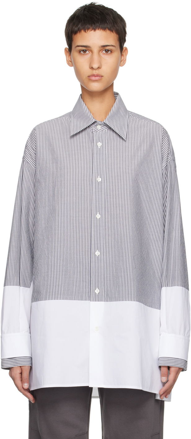 Košeľa Maison Margiela MM6 Maison Margiela Striped Two-Tone Shirt Biela | S62DT0014 S78358, 0