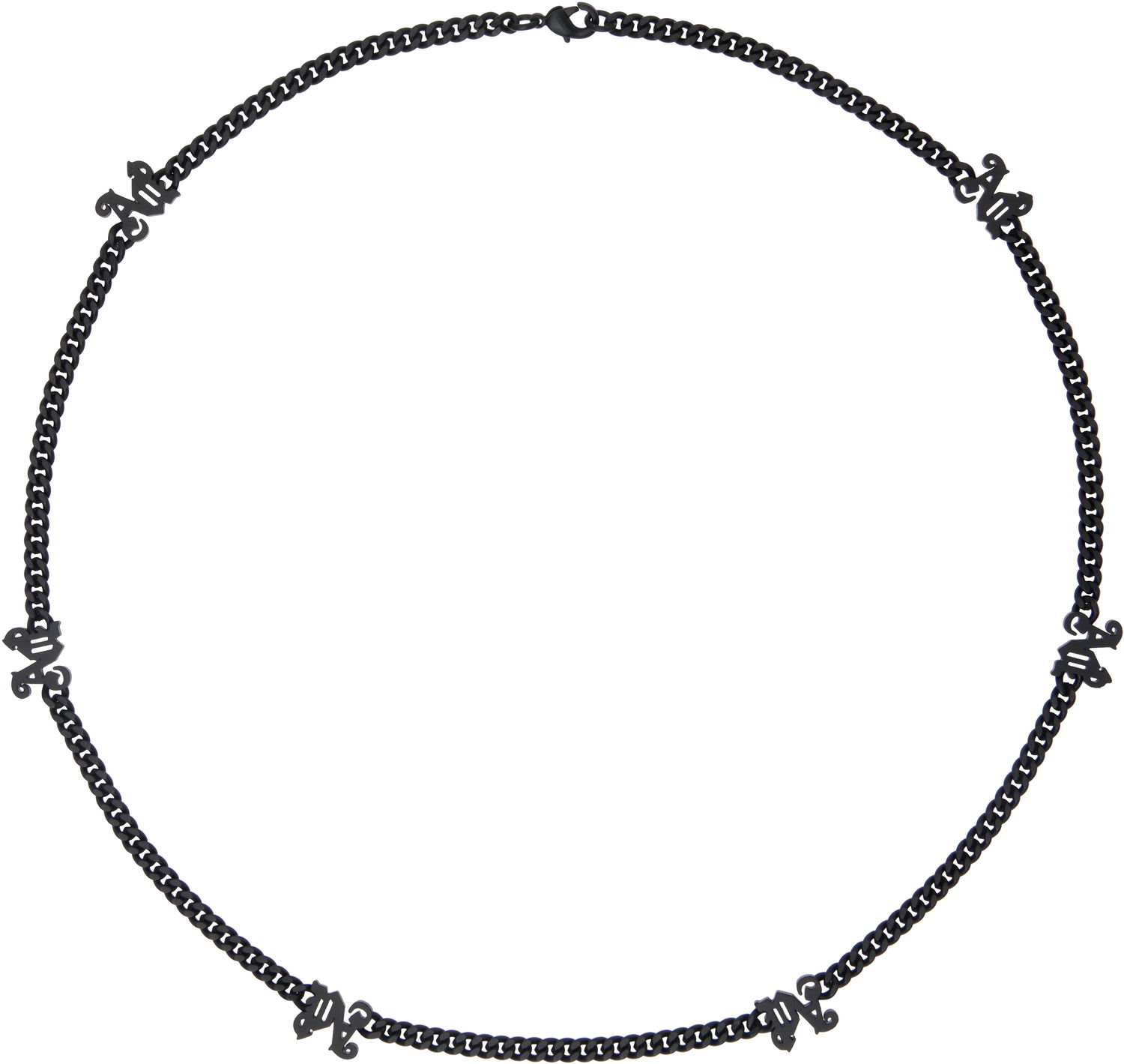 Náhrdelník Palm Angels Chain Necklace With Monogram Čierna | PMOB121F24MAT0011010, 0