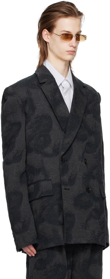 Bunda Feng Chen Wang Feng Chen Wang Dragon Denim Blazer Čierna | FUS17JK12, 1