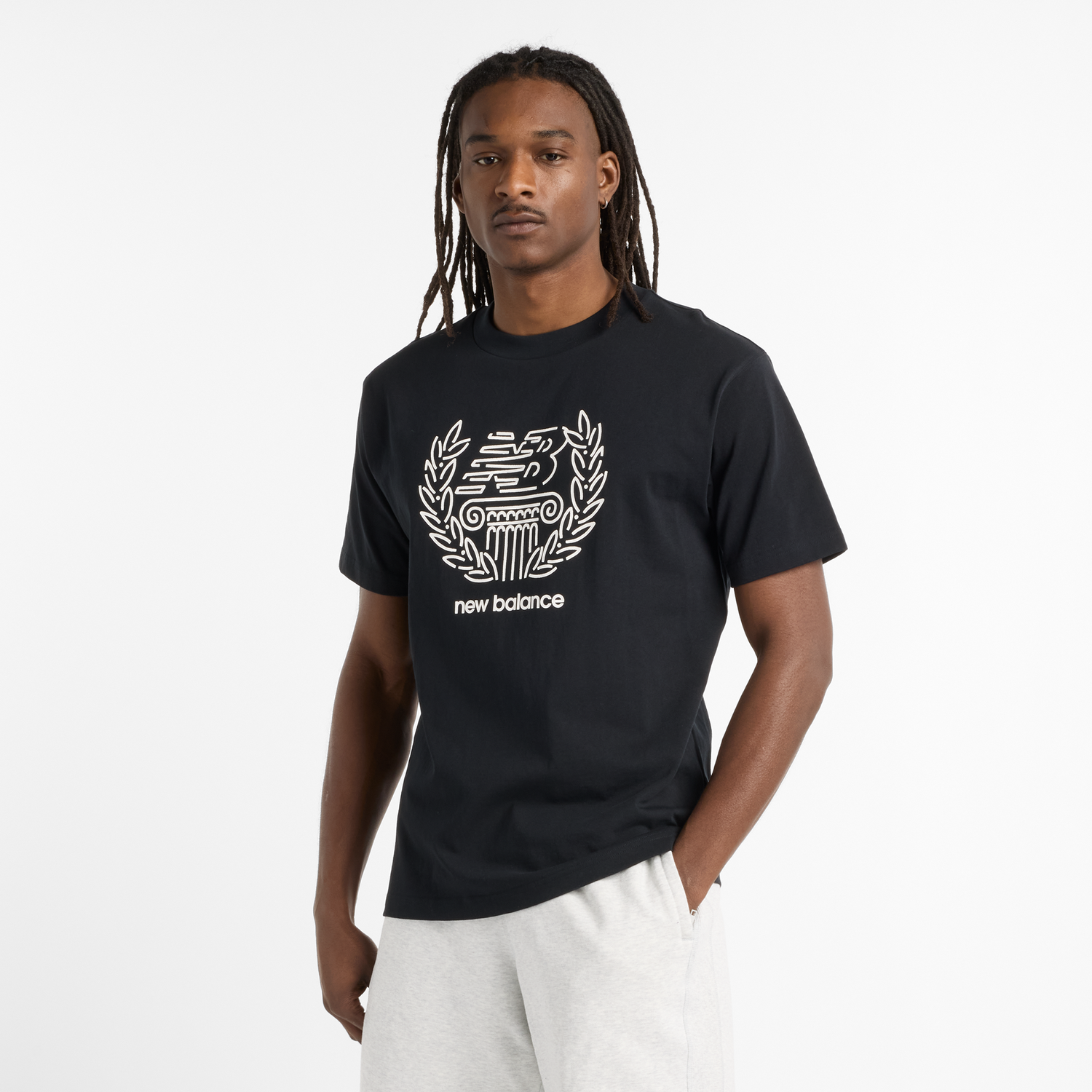 Tričko New Balance Men's Athletics T-Shirt Čierna | NBMT51974BK, 0