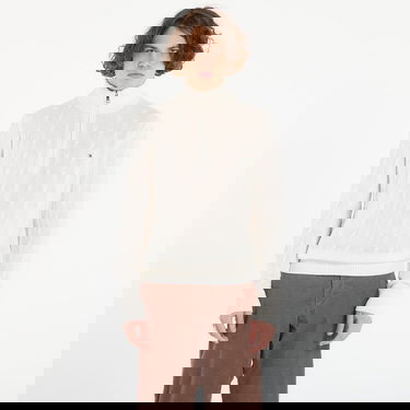 Sveter Tommy Hilfiger Lambswool Blend Cable Zip Mock Sweater XL Biela | MW0MW40443 Z00, 0