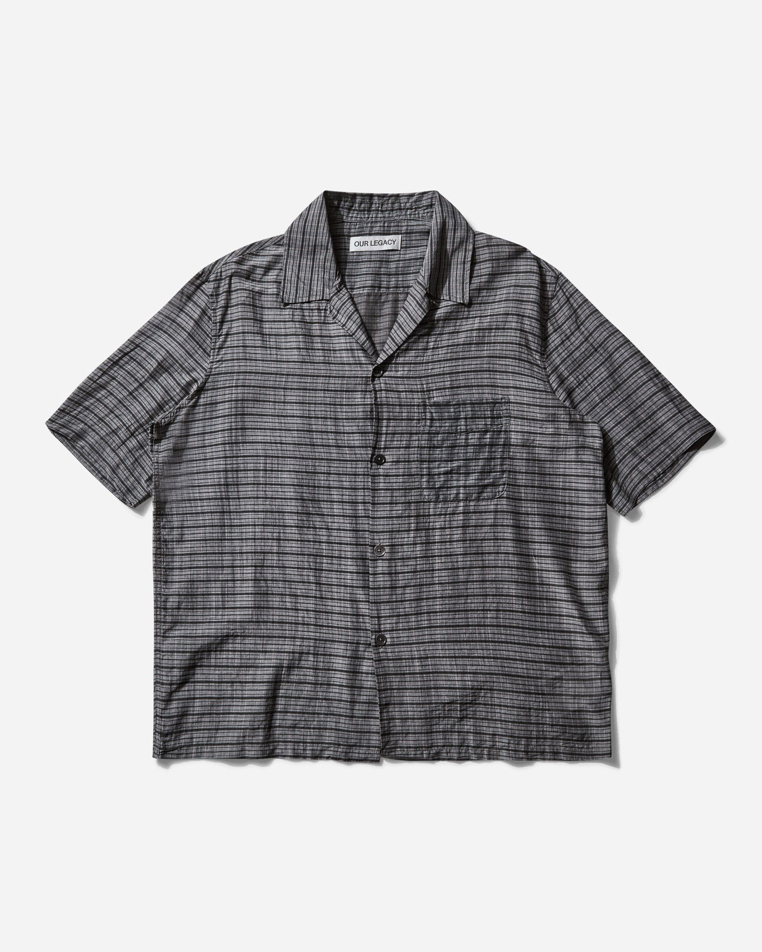 Košeľa OUR LEGACY Short Sleeve Shirt Picnic Check Šedá | M2252HP 001, 1