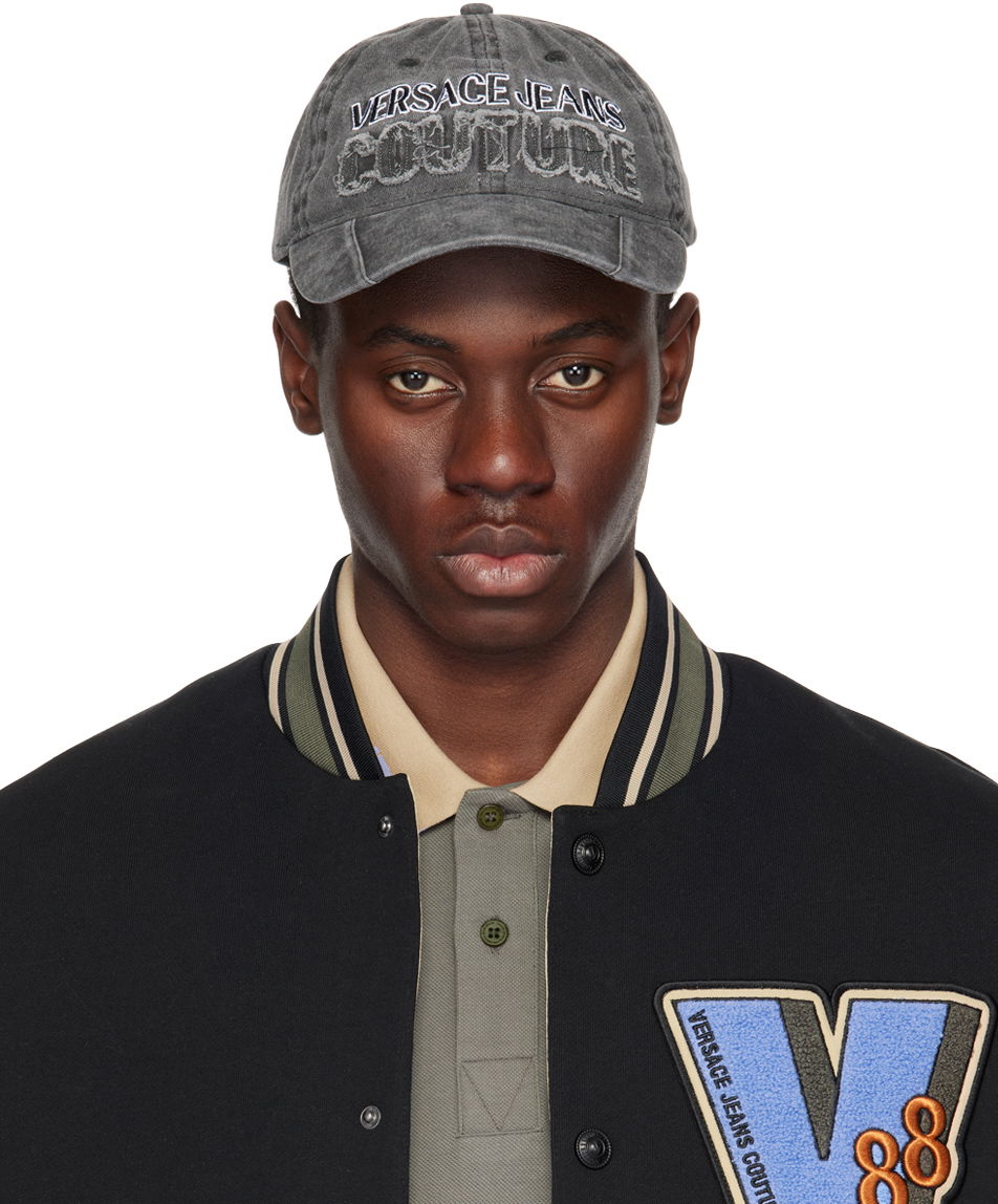 Šiltovka Versace Couture Black Logo Denim Baseball Cap Čierna | E76GAZK37_EZG274, 0