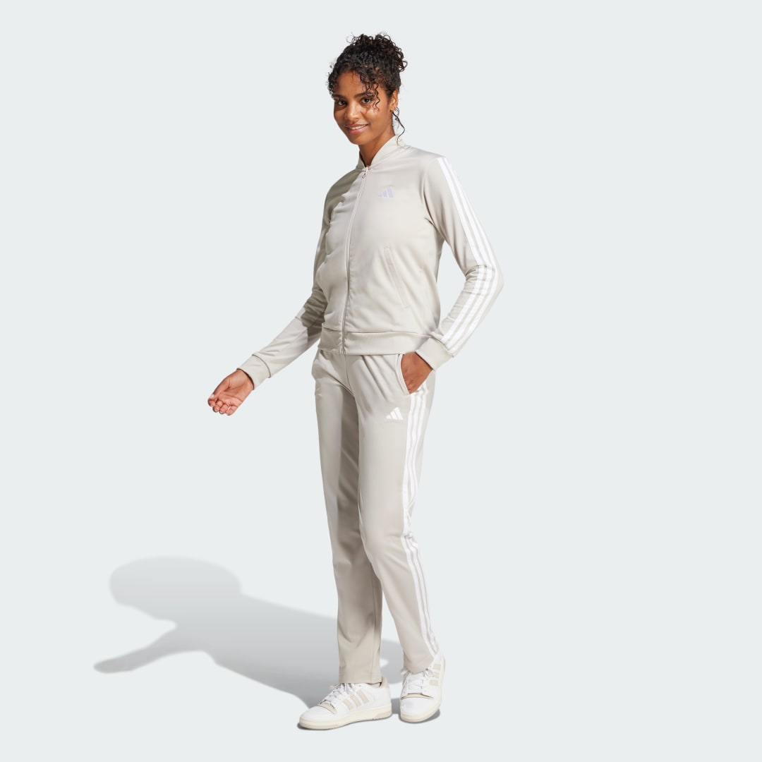 Súprava adidas Performance Essentials 3-Stripes Tracksuit Béžová | JD2686, 0