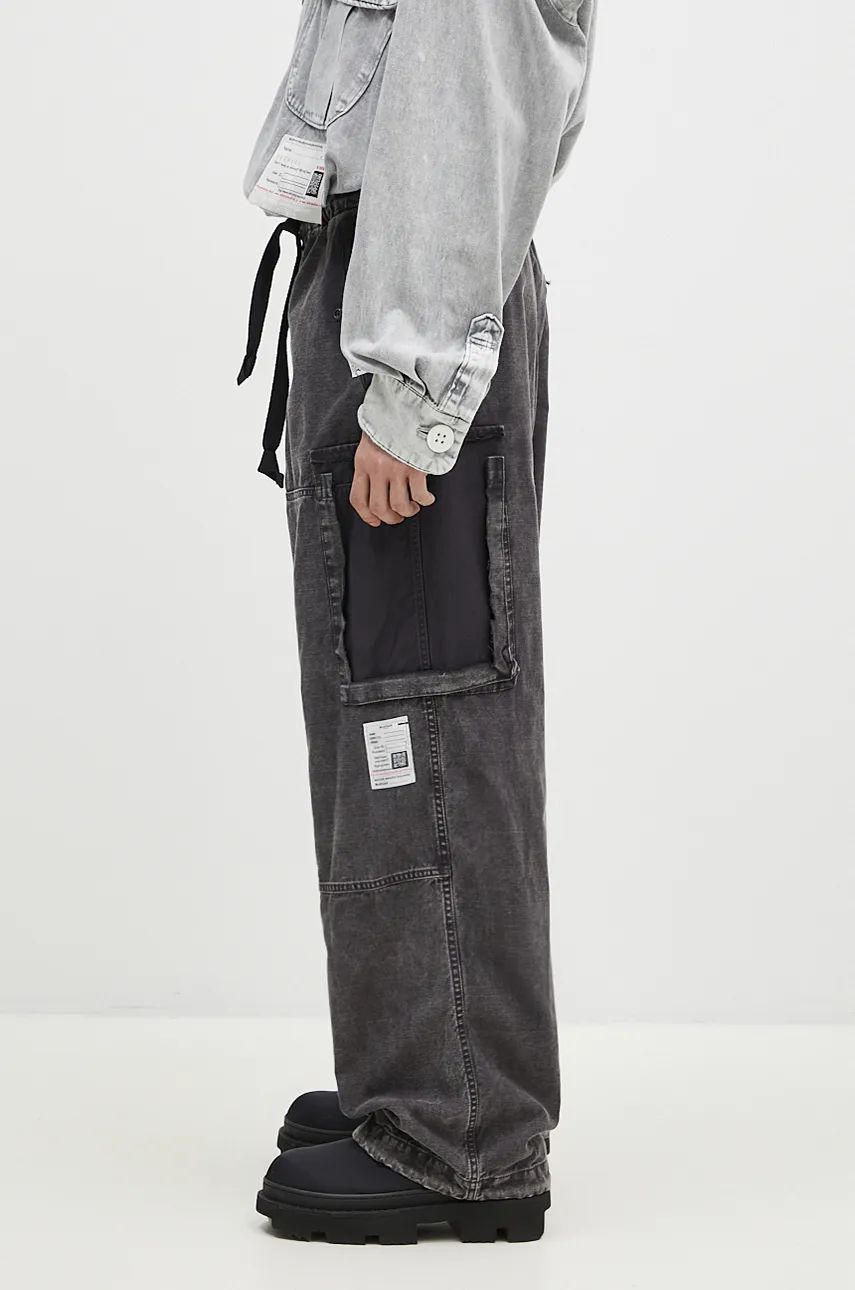 Cargo nohavice Maison MIHARA YASUHIRO Satin Cargo Pants Čierna | J13PT171, 1