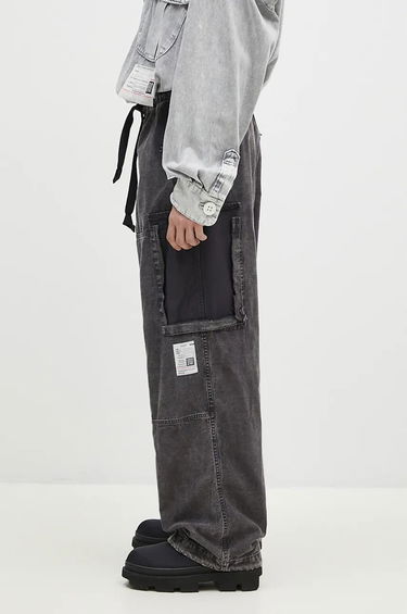 Cargo nohavice Maison MIHARA YASUHIRO Satin Cargo Pants Čierna | J13PT171, 1