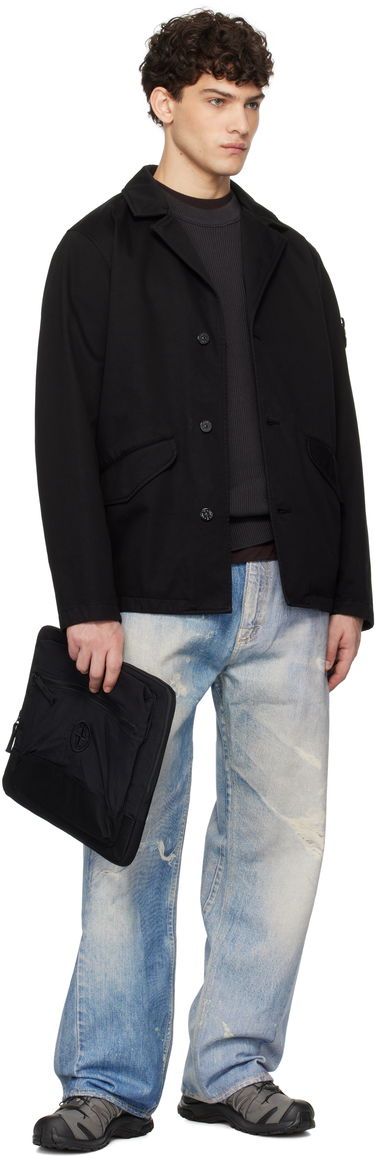 Bunda Stone Island Stone Island Organic Cotton Garment Dyed Blazer Čierna | K1S15 A100003 S0034, 4