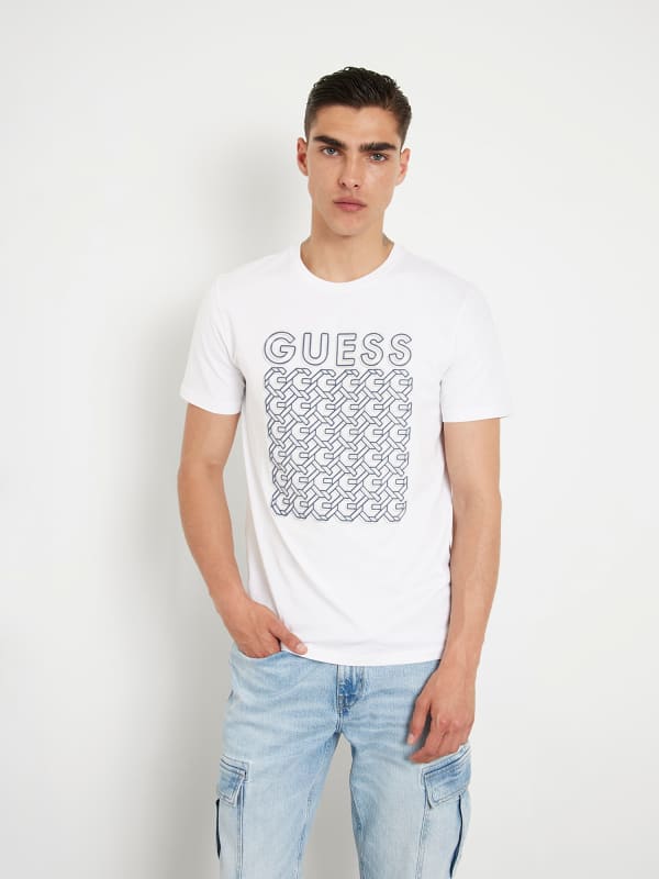 Tričko GUESS Front Logo Stretch T-Shirt Biela | M4YI29J1314, 0