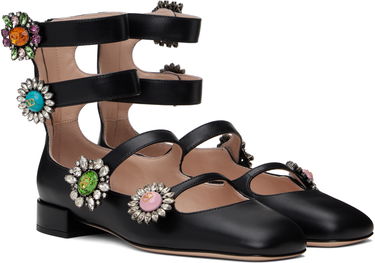 Tenisky a topánky Valentino Valentino Garavani Preshoes Ballerinas with Crystal Embellishments Čierna | 6W2S0LL9DHS, 3