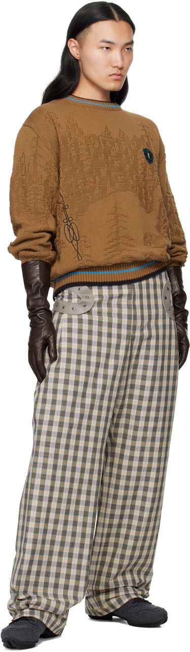 Sveter KIKO KOSTADINOV Fitz Textured Knit Crewneck Sweater Hnedá | KKAW25KN03-95, 4