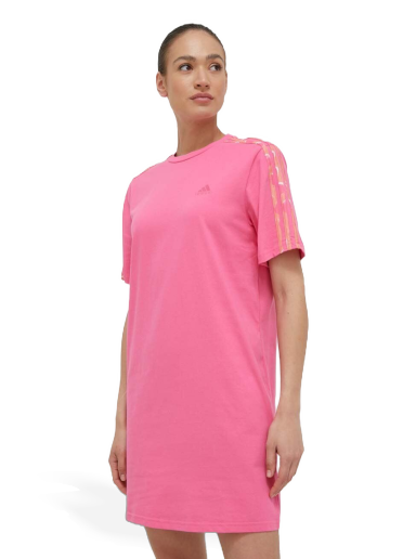 Šaty adidas Originals Essentials 3-Stripes Boyfriend Tee Dress Ružová | IC1459