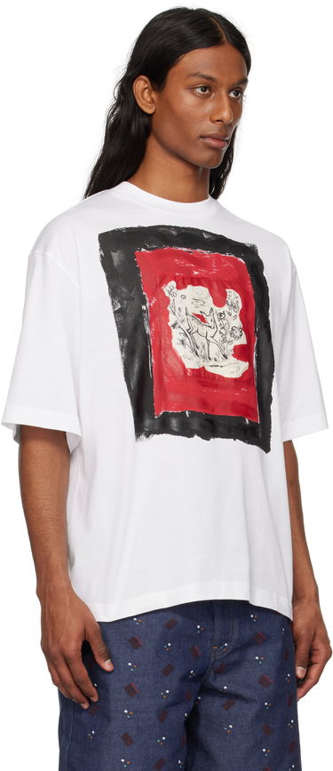 Tričko Marni Marni Fawn Print T-Shirt Biela | HUMU0223QP USCX69, 1