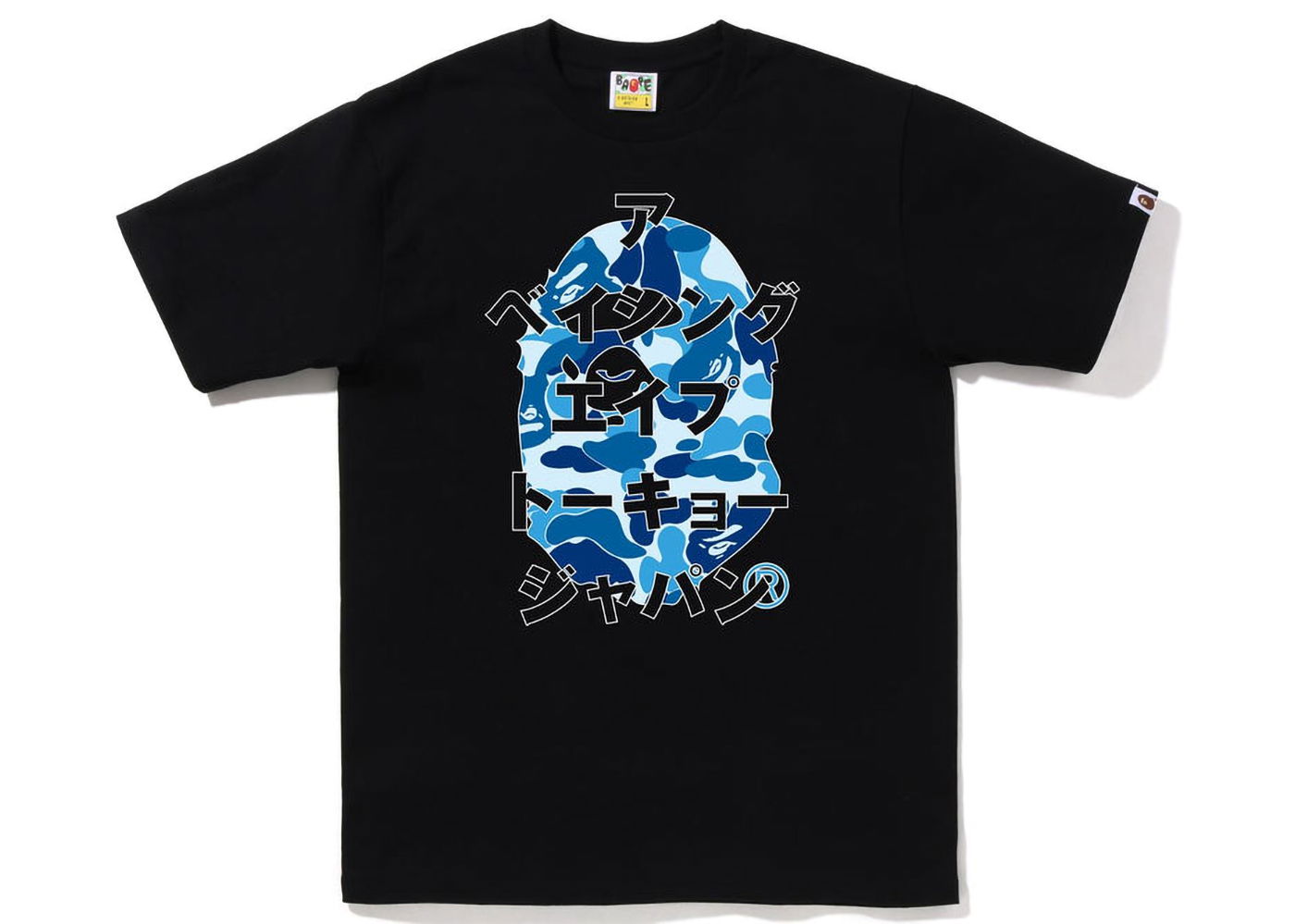 Tričko BAPE ABC Camo Japanese Letters Tee Čierna | 1I80-110-050/1I70-110-017, 0